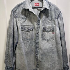 Diesel Faded Gray Denim Shirt